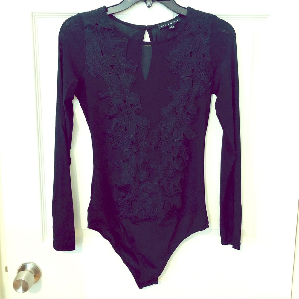 Black sheer bodysuit